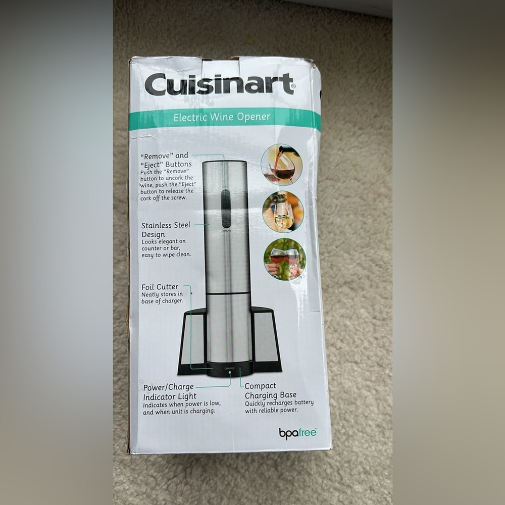 Cuisinart Silver Electric Wine Opener